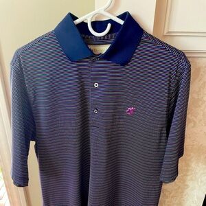 Donald Ross Short Sleeve Polo Blue Stripe. Men’s Size M. Like New